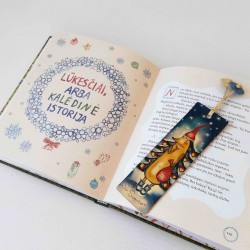 Odinis skirtukas knygai  „Ežiukas laukia švenčių“